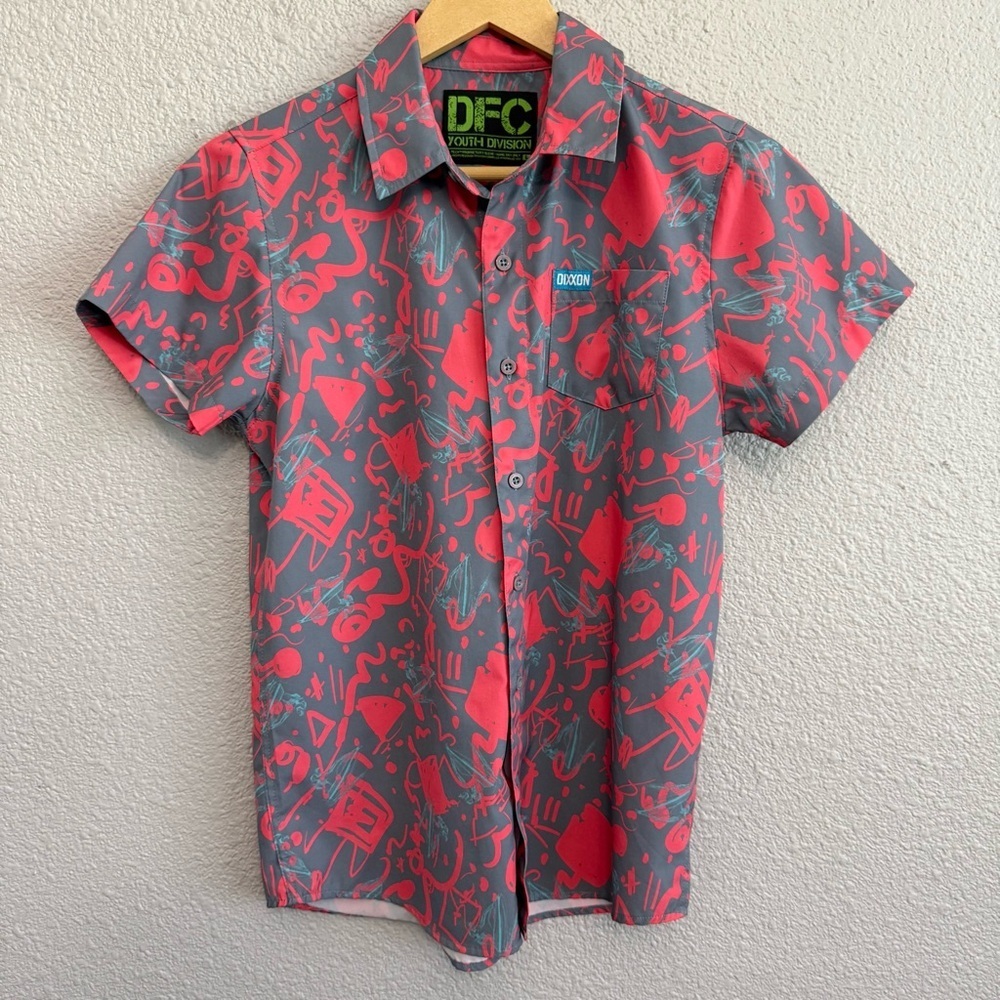 Dixxon Screech Short Sleeve Boys Shirt Size Large EUC
